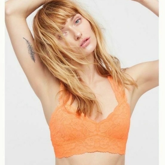 New Free People Intimately Galloon Lace‎ Racerback Bralette Size Medium - Picture 1 of 12